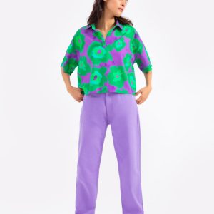 Lady Purple Fleece Jogger Trouser