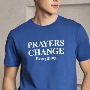 Prayers Change Everything Graphic T-Shirt - Royal Blue