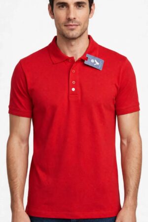 Classic Red Polo T-Shirt For Men - Premium Pique Cotton | Top Line