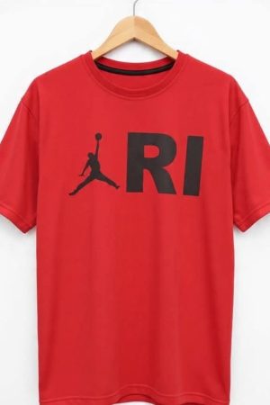 Excl Red Basketball Graphic T-Shirt For Men - Dri-Fit