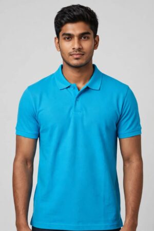 Men's Classic Polo Shirt - Turquoise Blue | Polo Royale